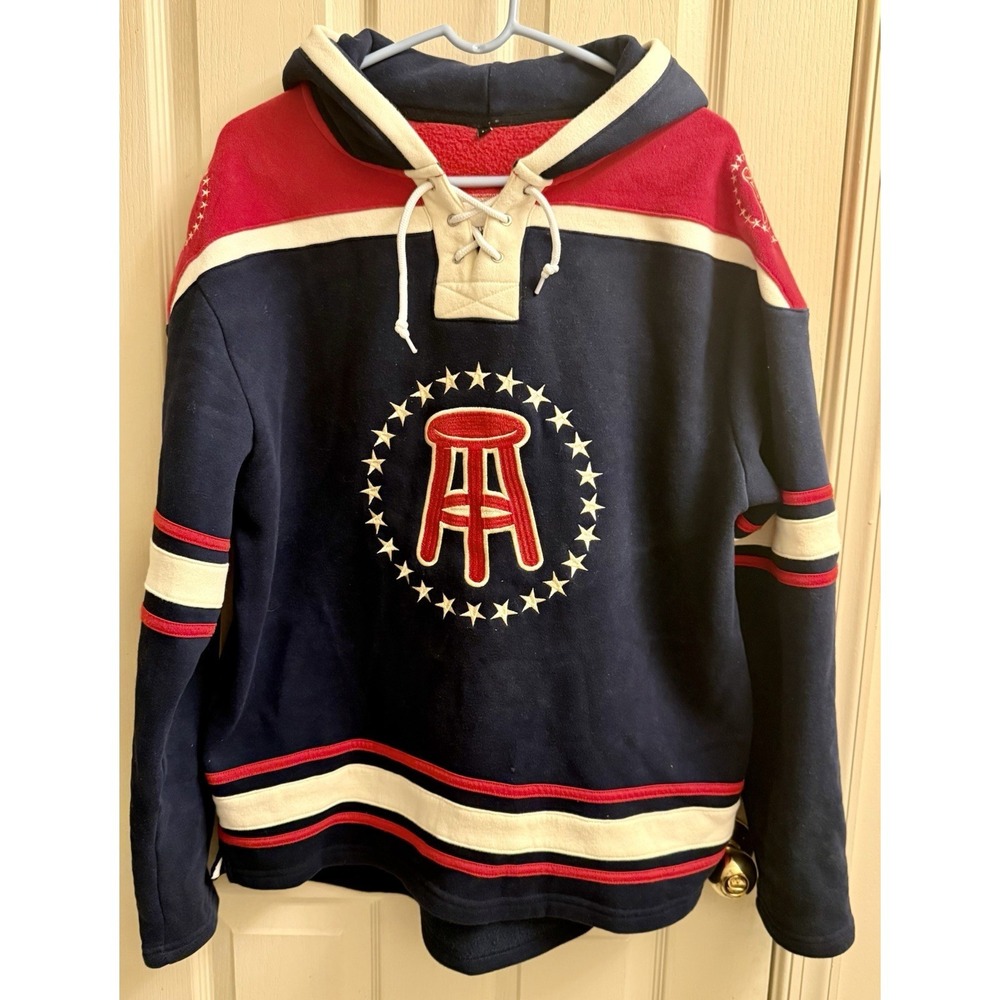 Barstool Sports‎ String Logo Long Sleeve Hoodie Sweatshirt Adult Medium
